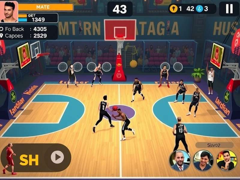 Indian Basket Ace multiplayer gameplay showing competitive match