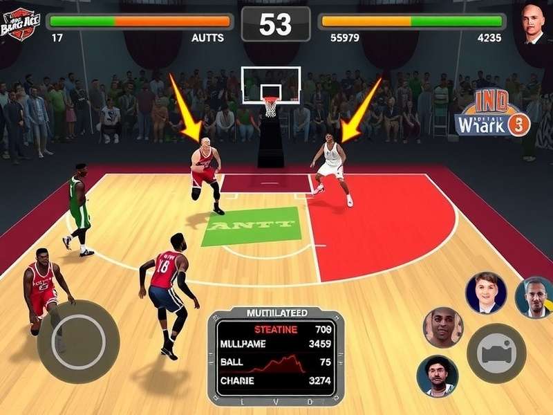 Indian Basket Ace gameplay screenshot showing basketball action